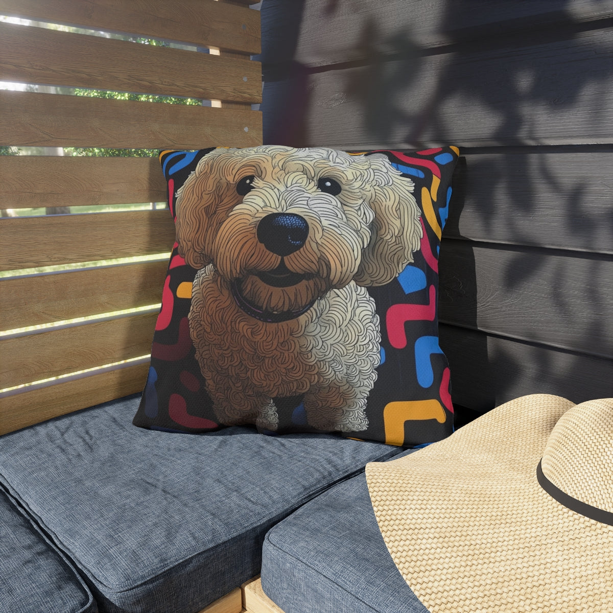 The Activist Custom Pet Portrait Outdoor Throw Pillow 18x18