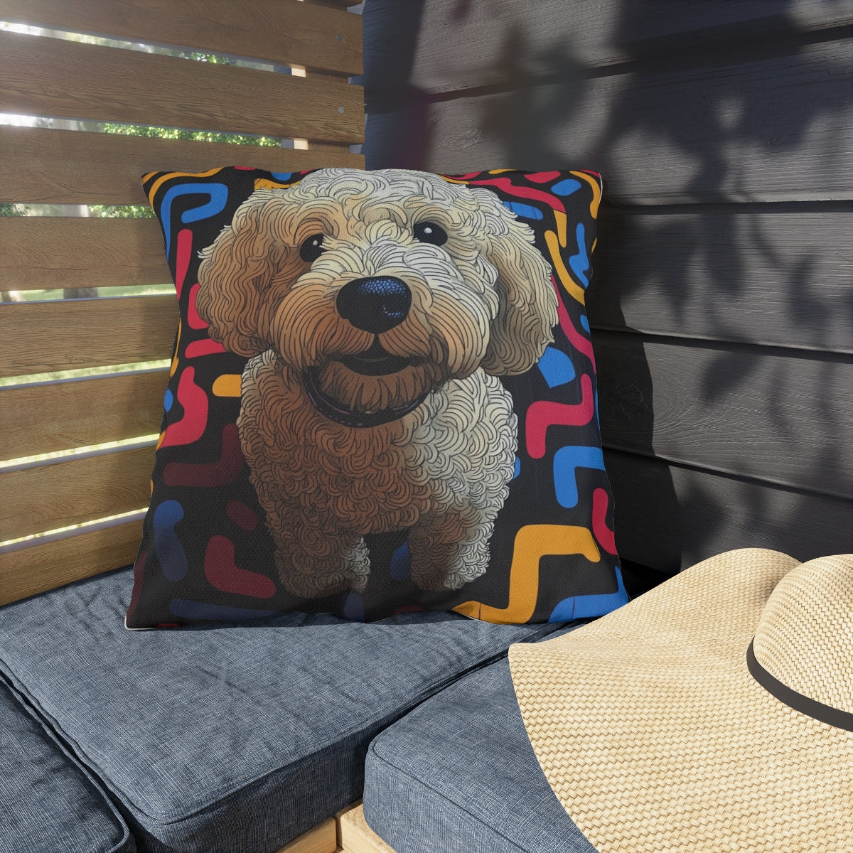 The Activist Custom Pet Portrait Outdoor Throw Pillow 20x20