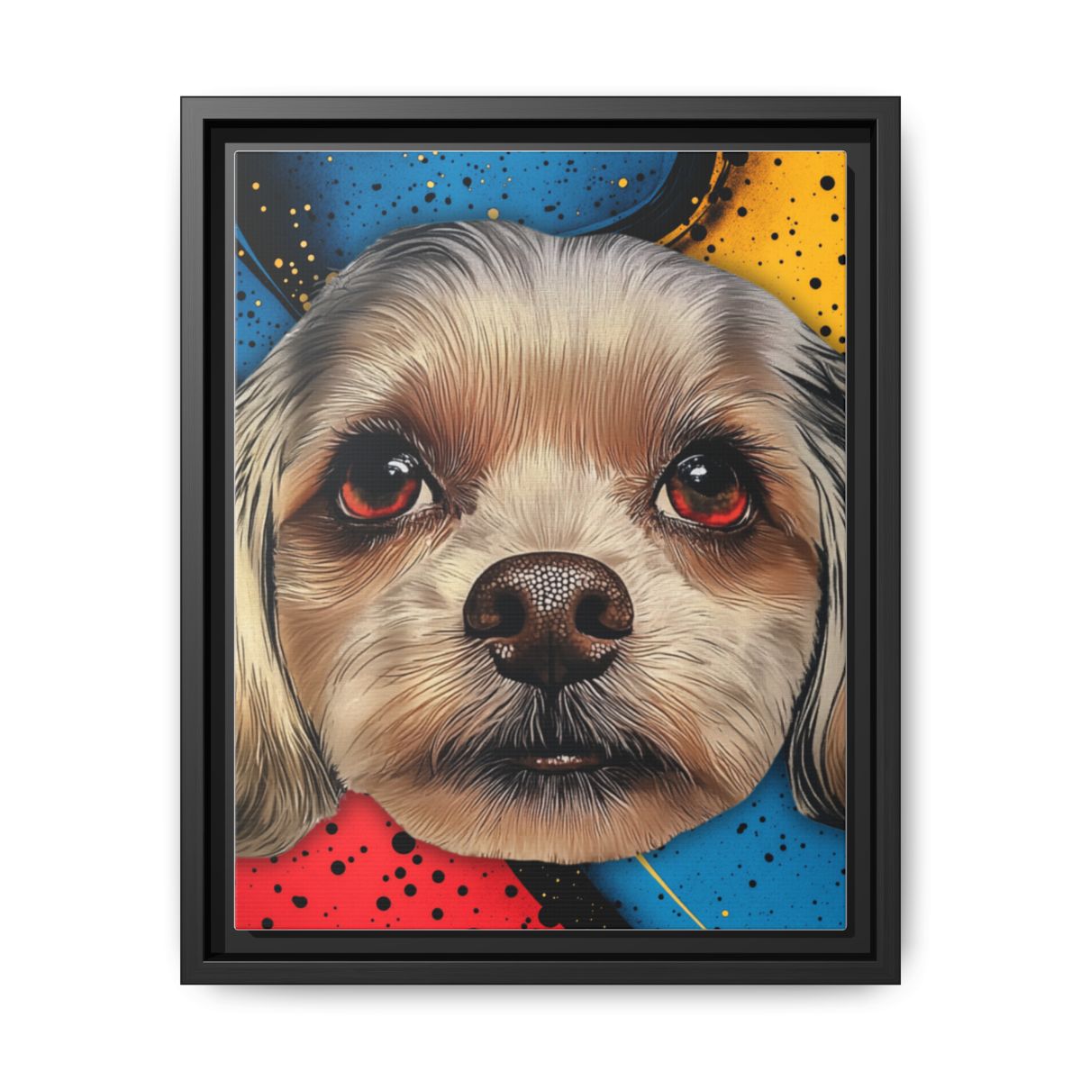 "The Comic" Custom Pet Portrait Framed Canvas