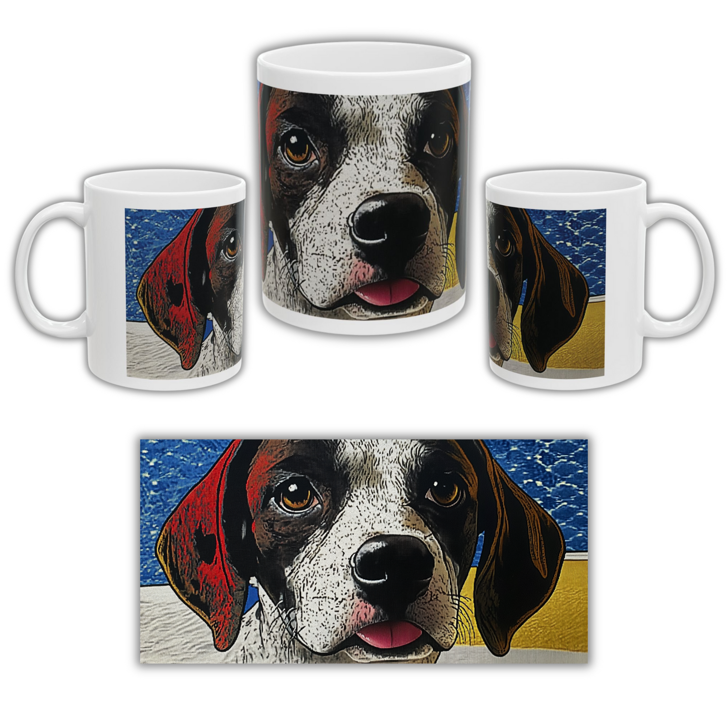 The Comic Custom Pet Portrait White Mug