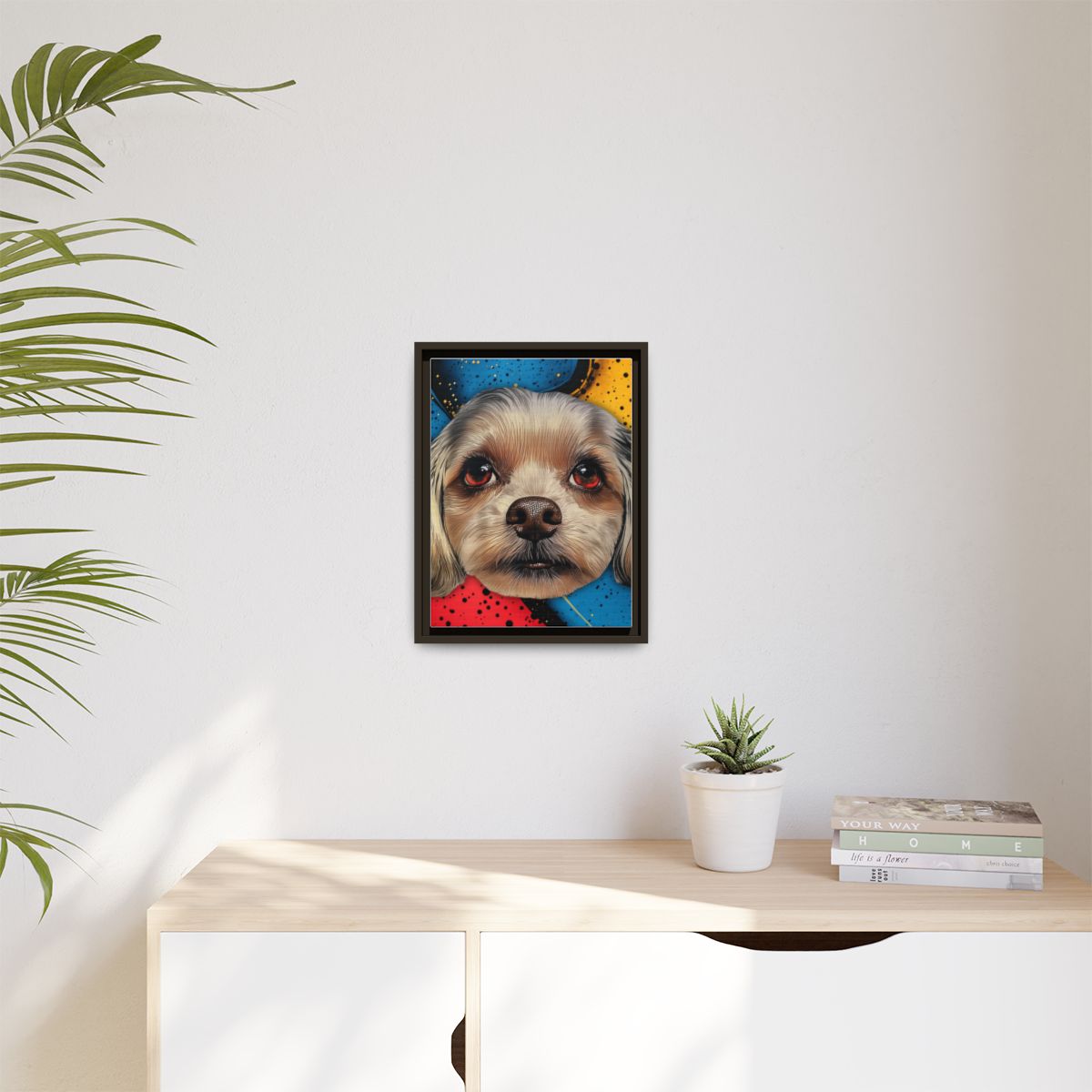 "The Comic" Custom Pet Portrait Framed Canvas