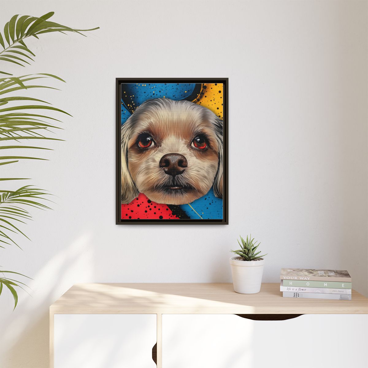 "The Comic" Custom Pet Portrait Framed Canvas