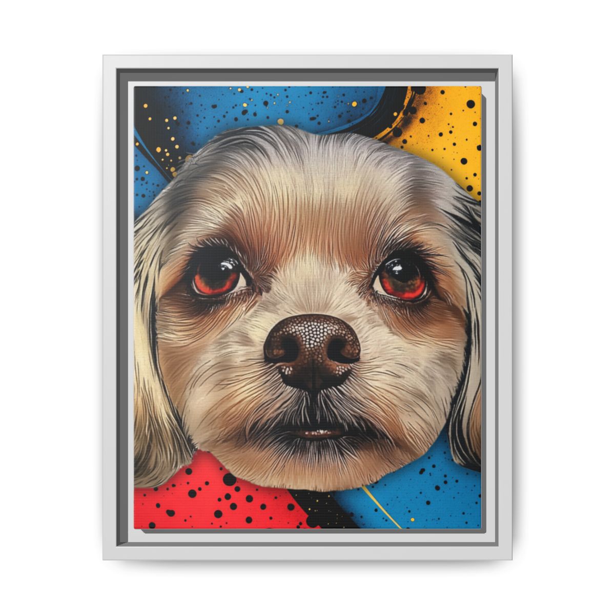 "The Comic" Custom Pet Portrait Framed Canvas