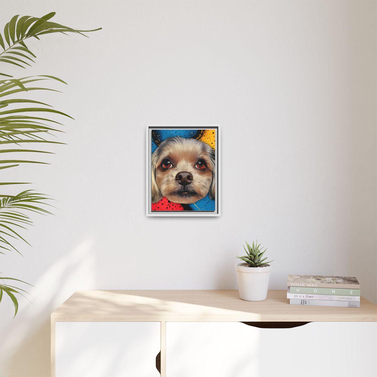 "The Comic" Custom Pet Portrait Framed Canvas