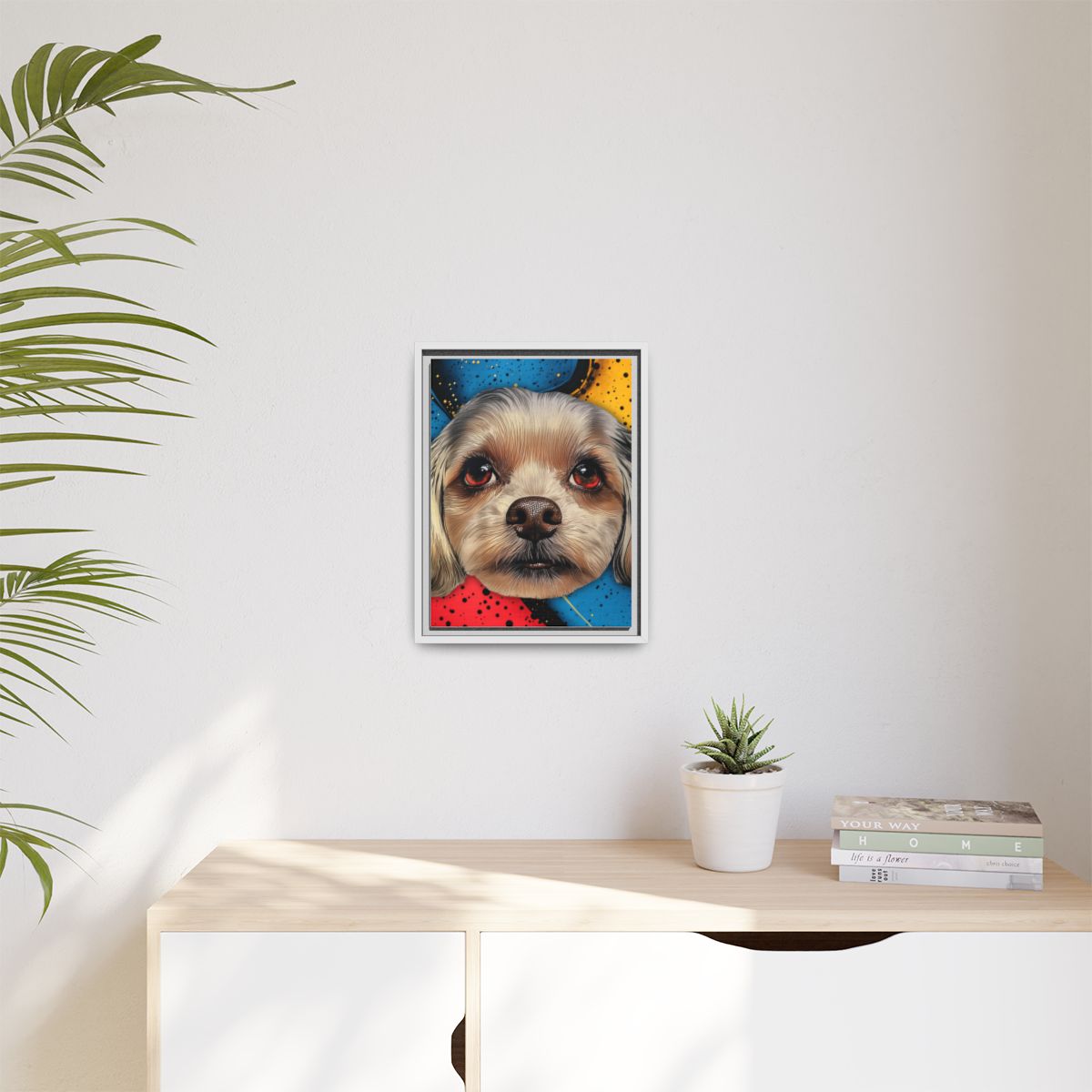 "The Comic" Custom Pet Portrait Framed Canvas