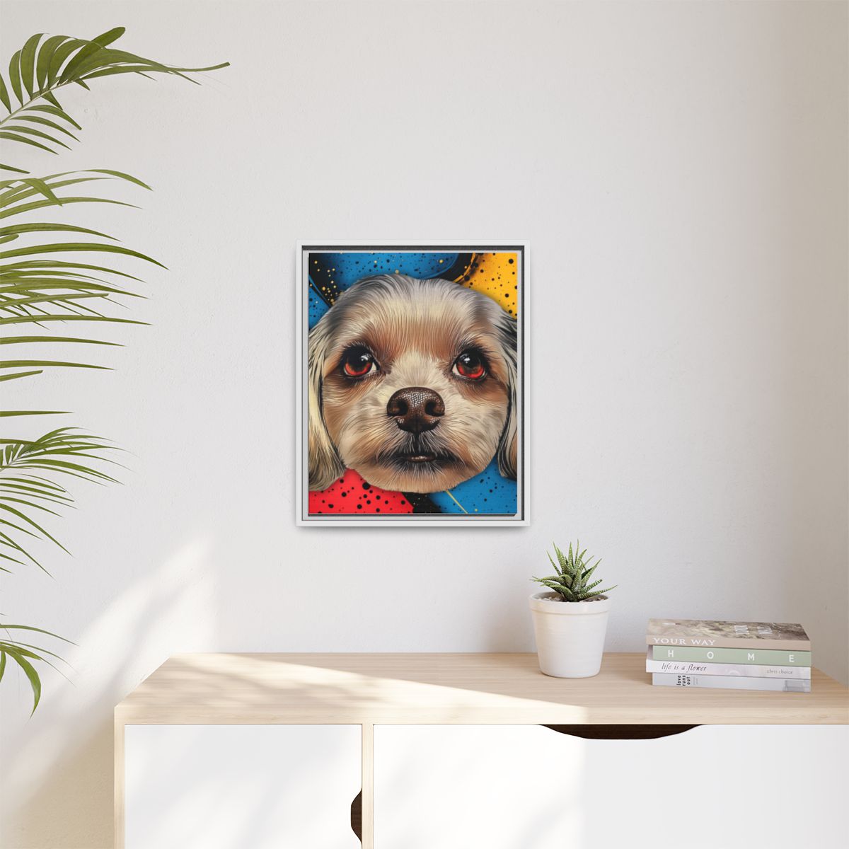 "The Comic" Custom Pet Portrait Framed Canvas