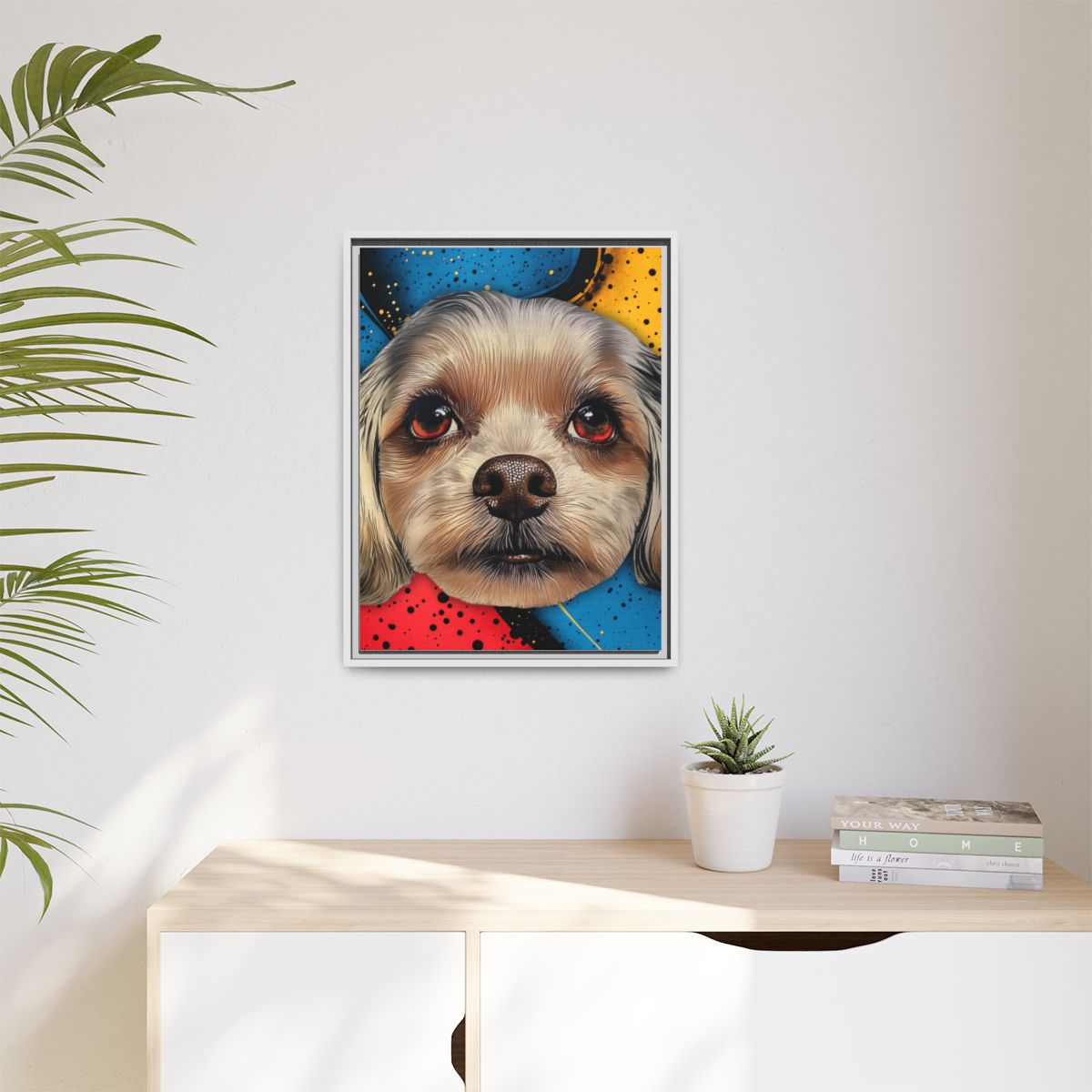 "The Comic" Custom Pet Portrait Framed Canvas