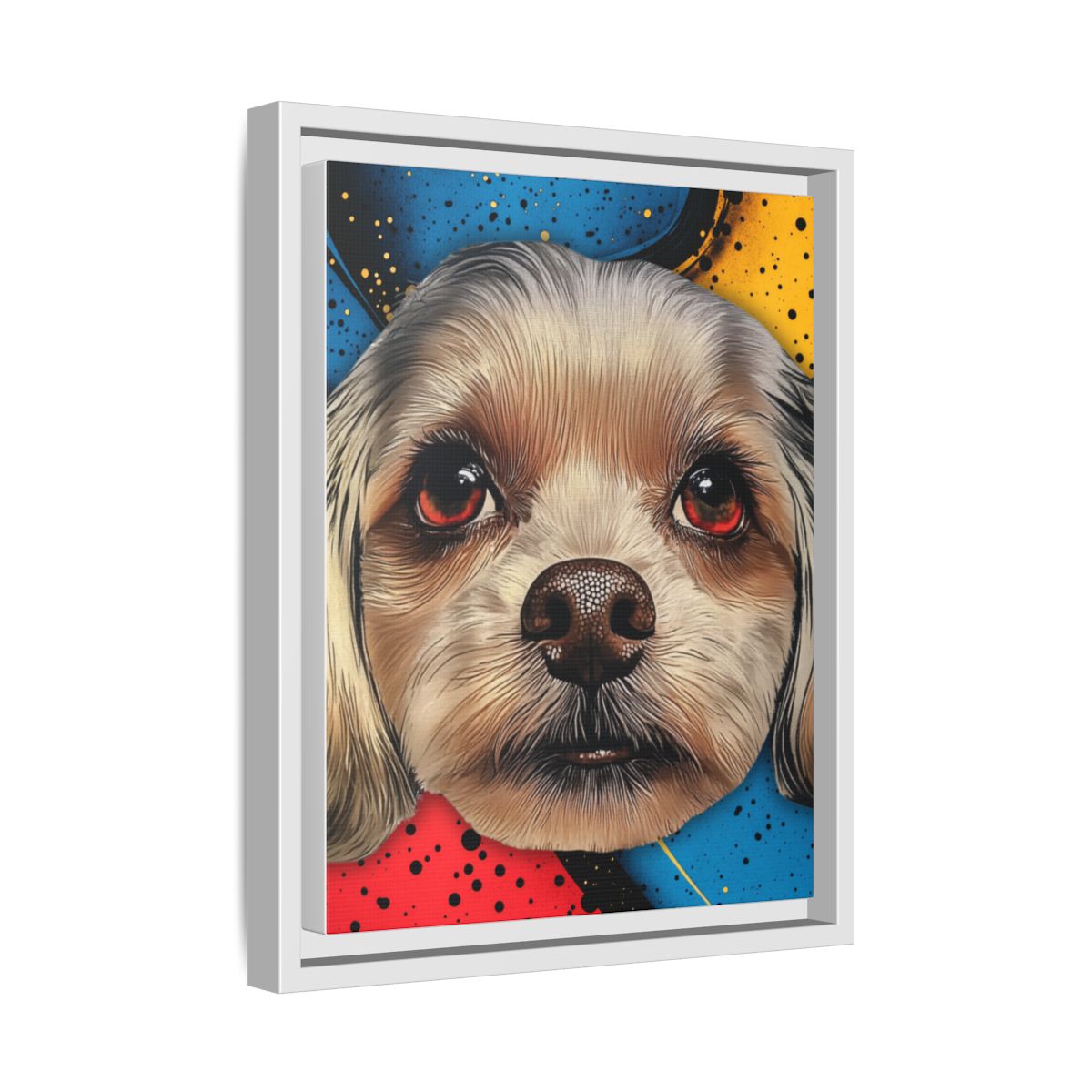 "The Comic" Custom Pet Portrait Framed Canvas