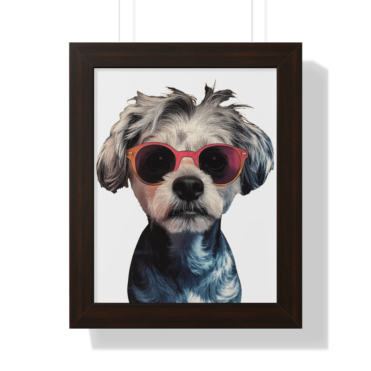 The Pop Icon Custom Pet Portrait Walnut Frame