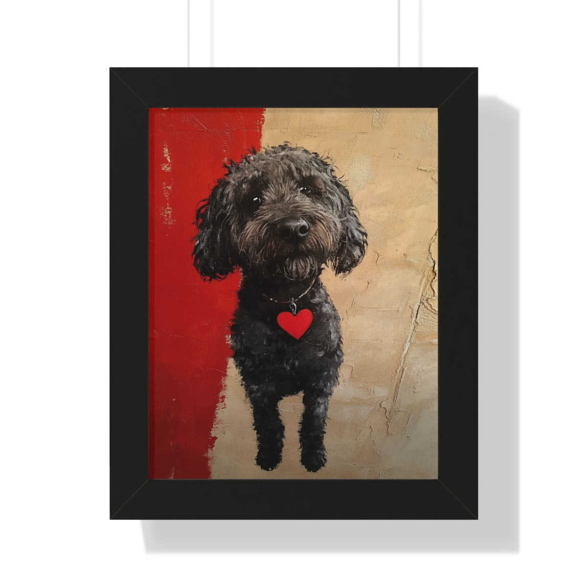 The Street Pet Portrait Walnut Frame