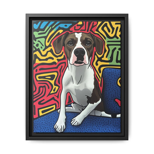 "The Activist" Custom Pet Portrait Framed Canvas