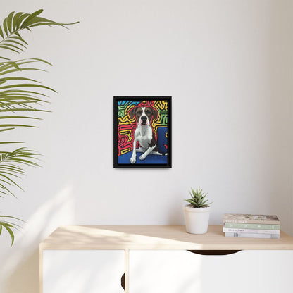 "The Activist" Custom Pet Portrait Framed Canvas
