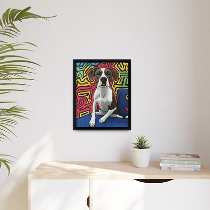 "The Activist" Custom Pet Portrait Framed Canvas