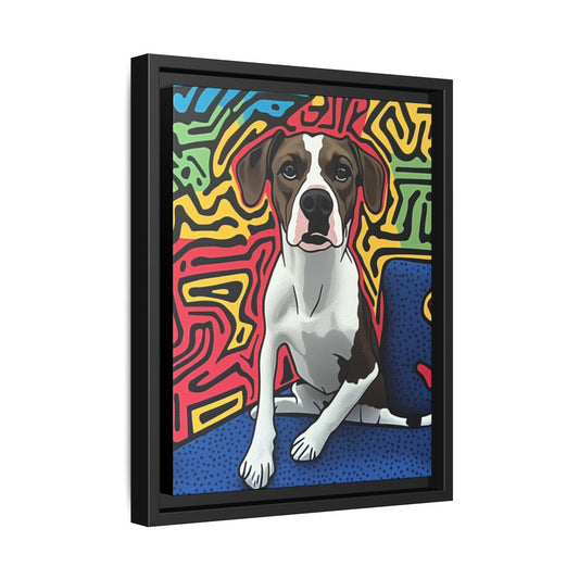 "The Activist" Custom Pet Portrait Framed Canvas