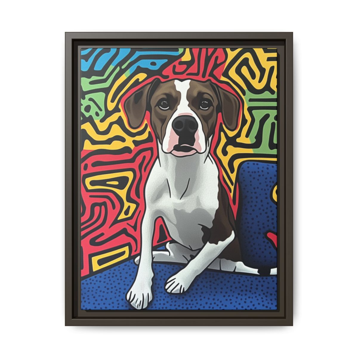"The Activist" Custom Pet Portrait Framed Canvas