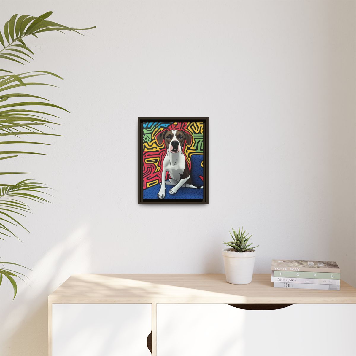 "The Activist" Custom Pet Portrait Framed Canvas