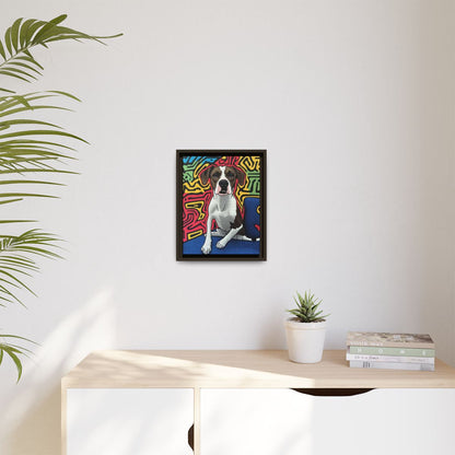 "The Activist" Custom Pet Portrait Framed Canvas