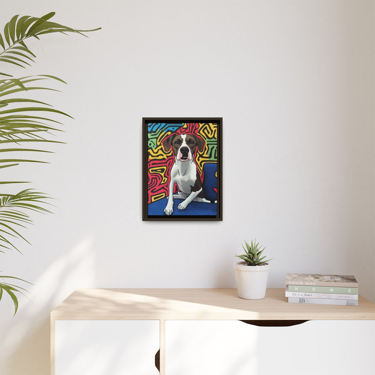 "The Activist" Custom Pet Portrait Framed Canvas