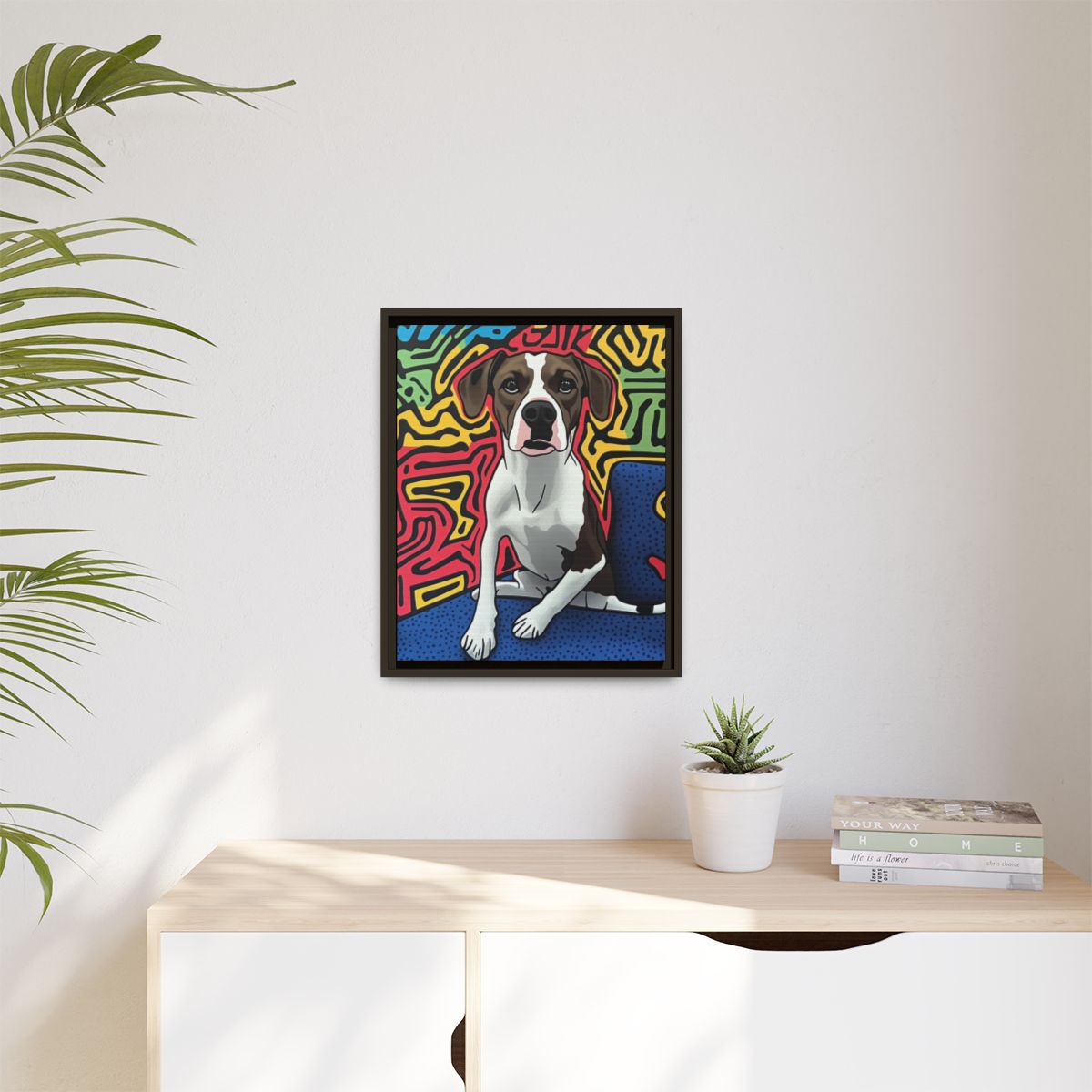 "The Activist" Custom Pet Portrait Framed Canvas