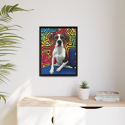 "The Activist" Custom Pet Portrait Framed Canvas