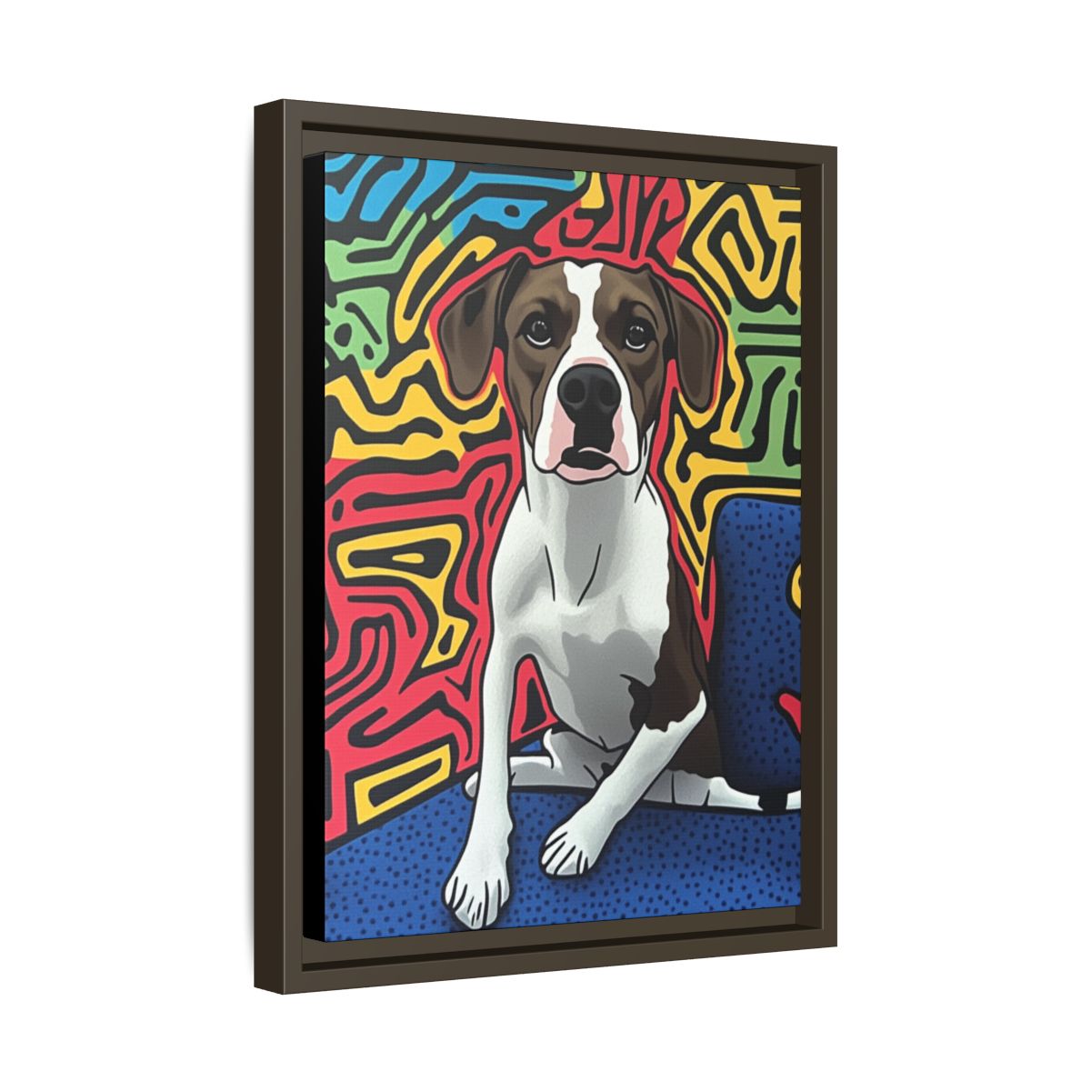 "The Activist" Custom Pet Portrait Framed Canvas
