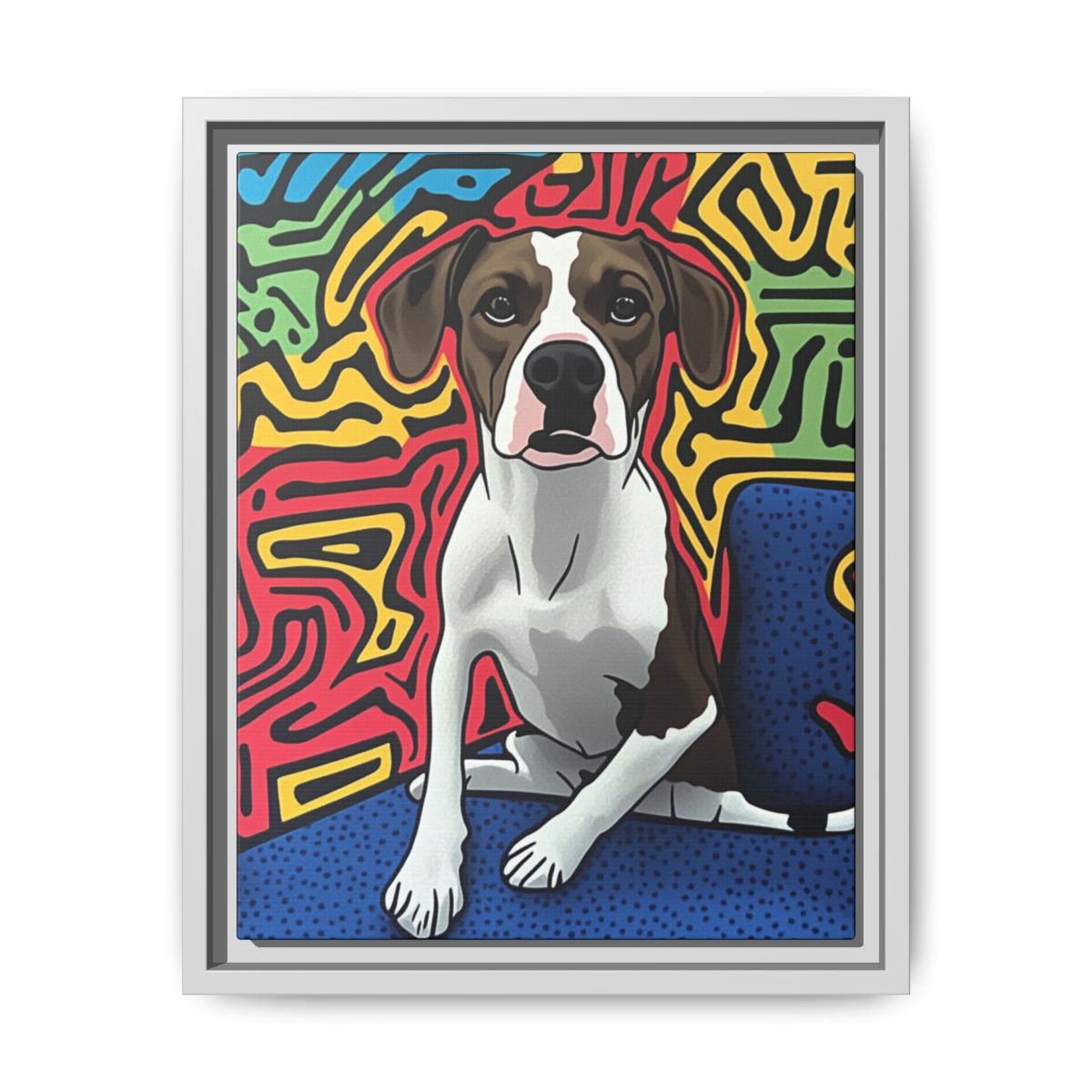 "The Activist" Custom Pet Portrait Framed Canvas