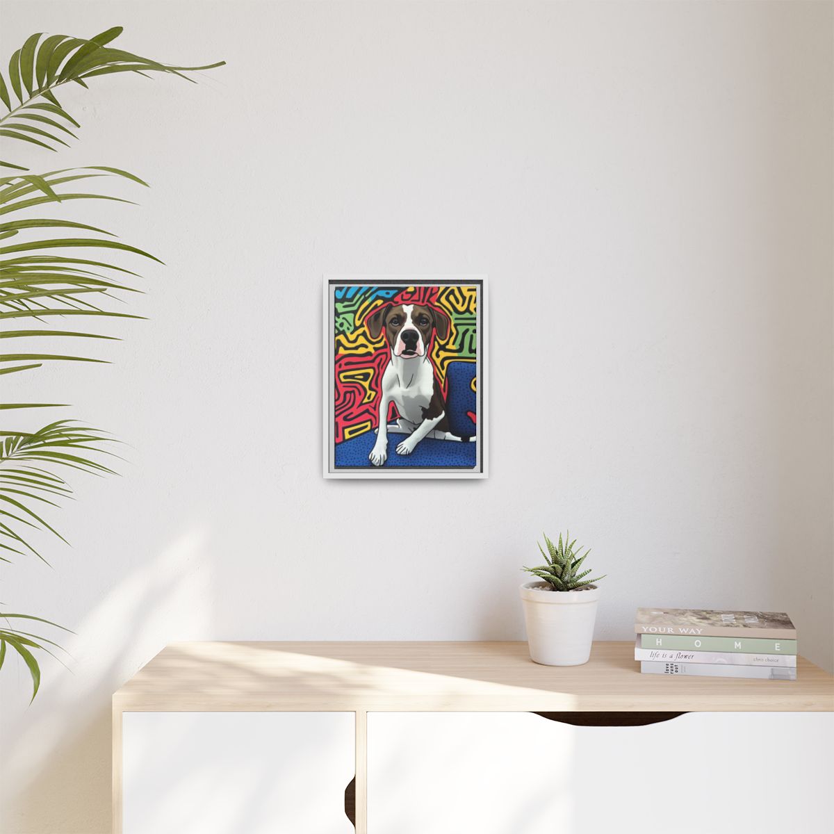 "The Activist" Custom Pet Portrait Framed Canvas