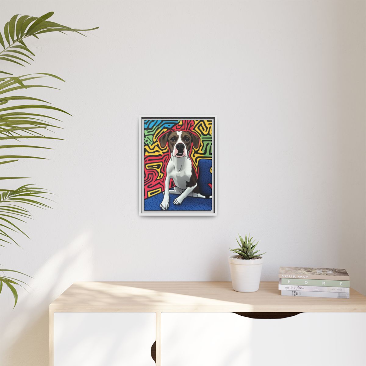 "The Activist" Custom Pet Portrait Framed Canvas