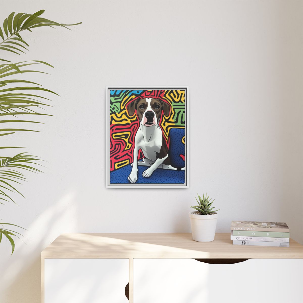 "The Activist" Custom Pet Portrait Framed Canvas