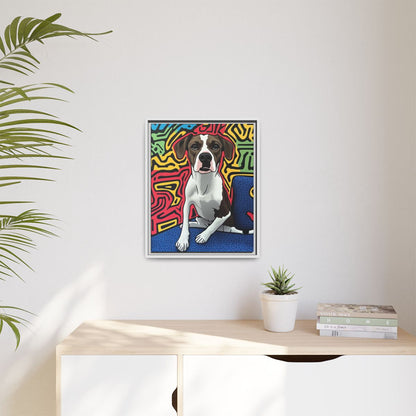 "The Activist" Custom Pet Portrait Framed Canvas