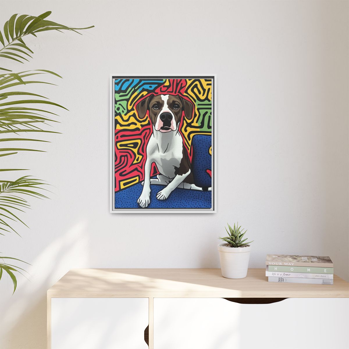 "The Activist" Custom Pet Portrait Framed Canvas