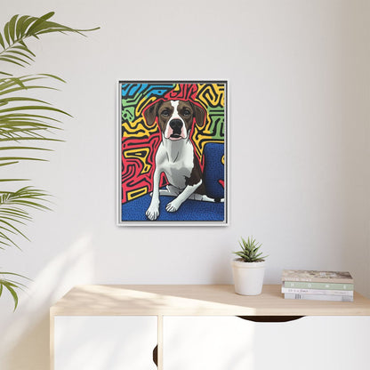 "The Activist" Custom Pet Portrait Framed Canvas