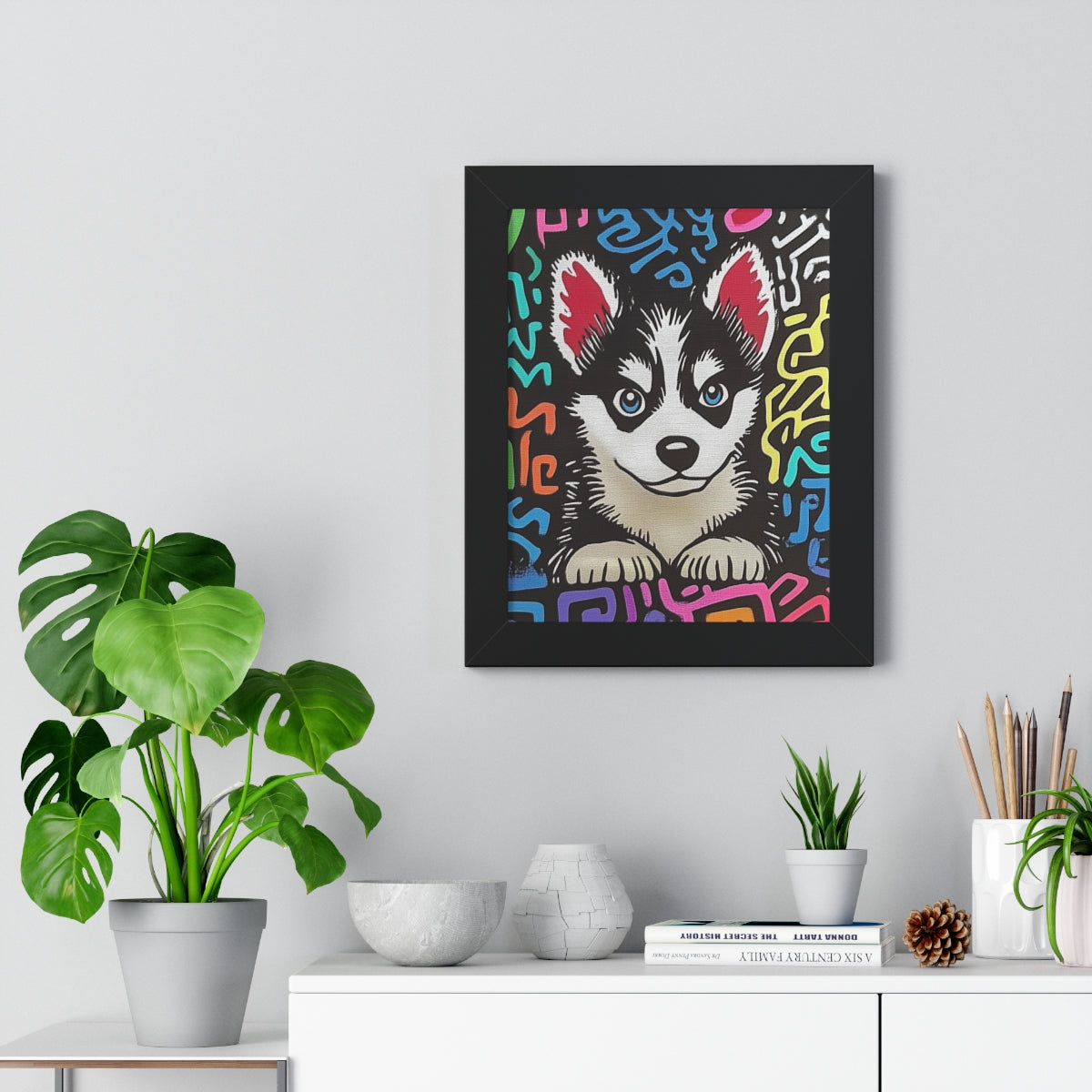 The Activist Custom Pet Portrait Black Framed On Wall 2