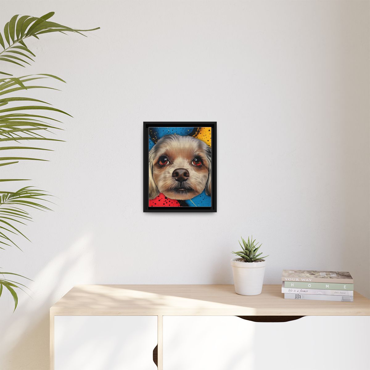 "The Comic" Custom Pet Portrait Framed Canvas