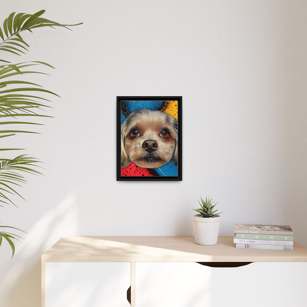"The Comic" Custom Pet Portrait Framed Canvas