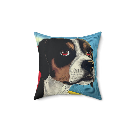 The Comic Custom Pet Portrait Throw Pillow