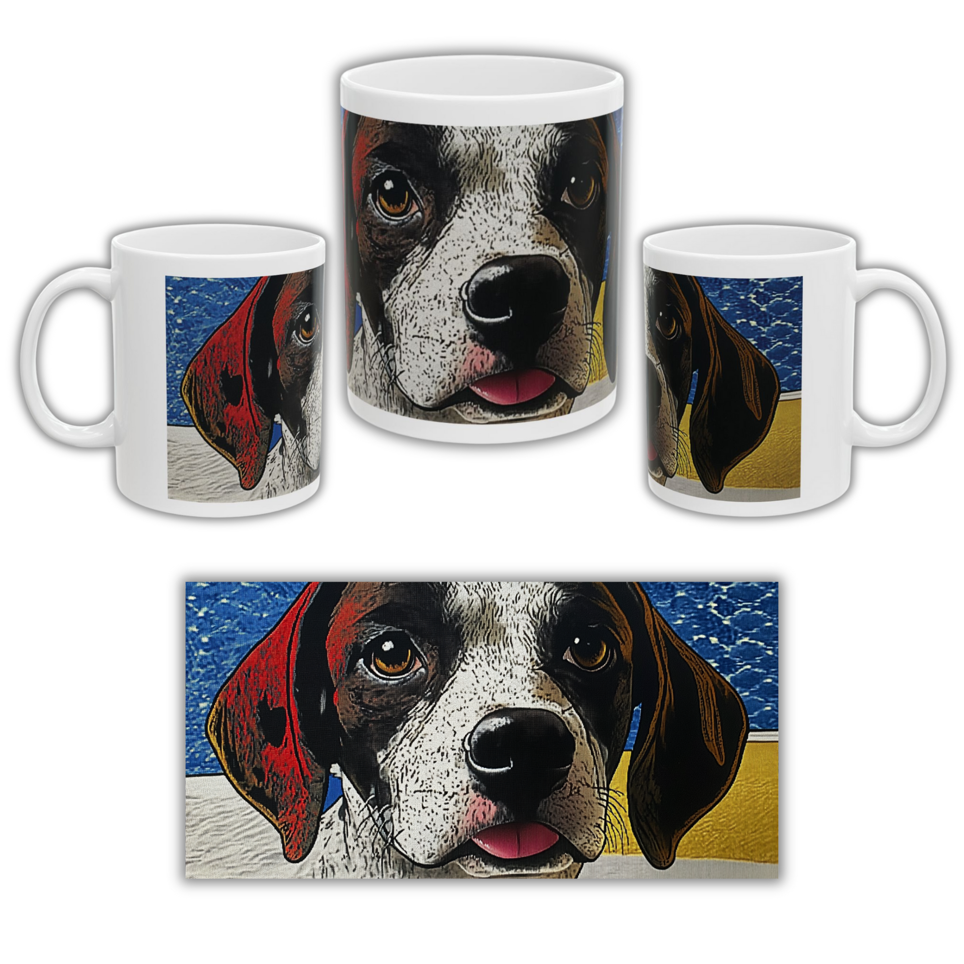 The Comic Custom Pet Portrait White Mug