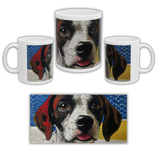 The Comic Custom Pet Portrait White Mug