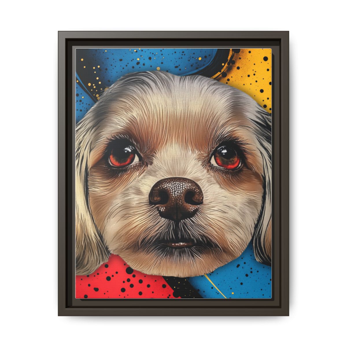 "The Comic" Custom Pet Portrait Framed Canvas