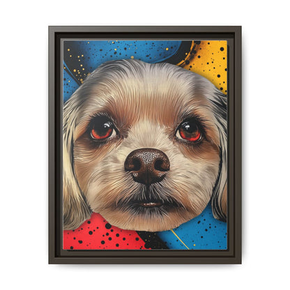 "The Comic" Custom Pet Portrait Framed Canvas
