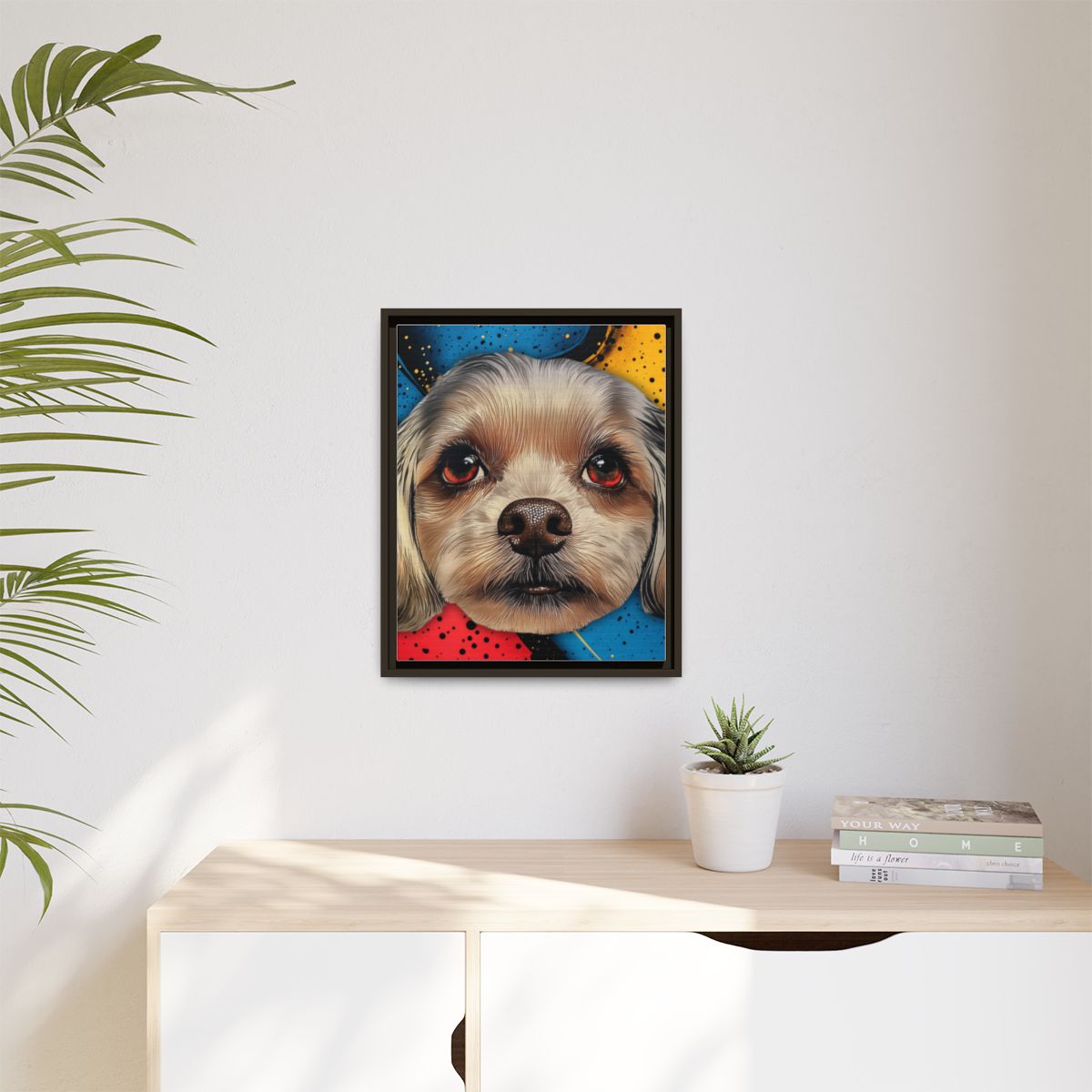 "The Comic" Custom Pet Portrait Framed Canvas