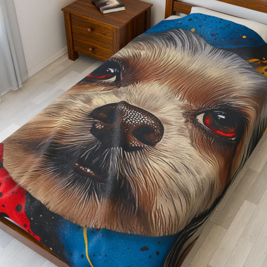 The Comic Pet Portrait Blanket 2