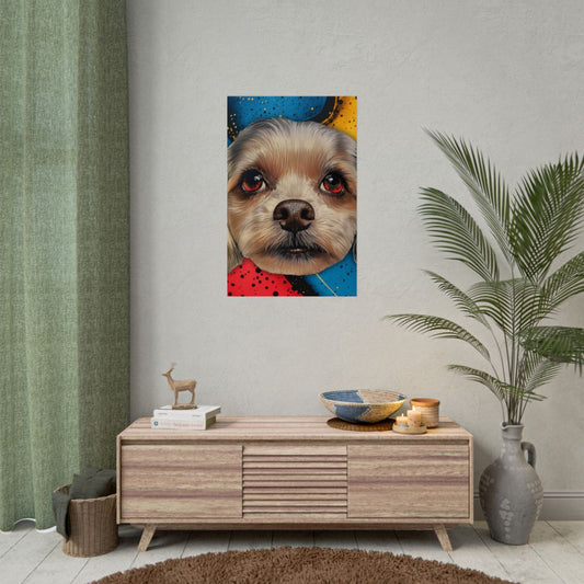 The Comic Pet Portrait Poster On Wall