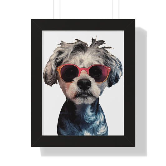 The Pop Icon Custom Pet Portrait Black Frame