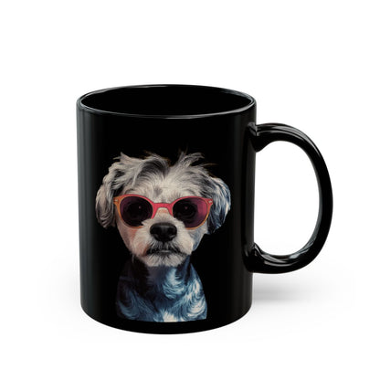 The Pop Icon Custom Pet Portrait Black Mug