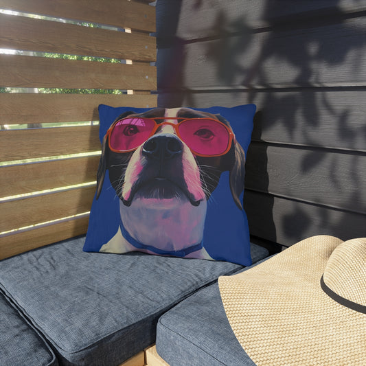 The Pop Icon Custom Pet Portrait Outdoor Throw Pillow 16x16