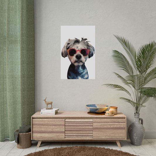 The Pop Icon Custom Pet Portrait Poster On Wall 22x34