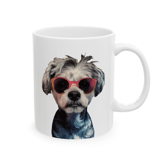 The Pop Icon Custom Pet Portrait White Mug