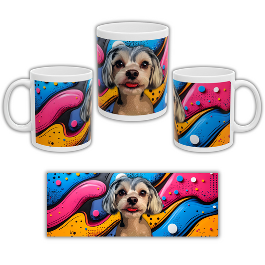The Pop Icon Custom Pet Portrait White Mug