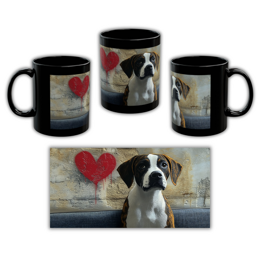 The Street Custom Pet Portrait Black Mug